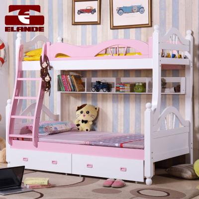 China Solid Wood Princess and Prince Wholesale Solid Children's Bunk Bed Bunk Bed Combination Bed for sale