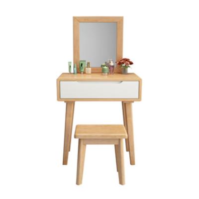 China (Other) adjustable dressing table with wooden mirror makeup dresser and stool dressing table for sale