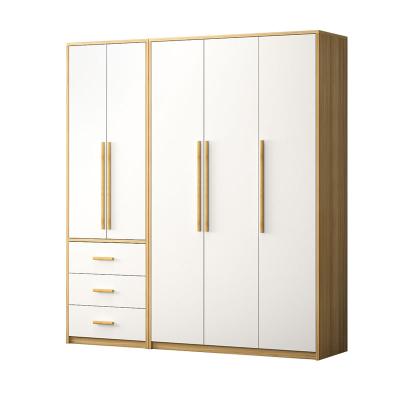 China (Other) Modern Northern Europe Bedroom Wardrobe Single Panel Adjustable Solid Wood Simple Set for sale