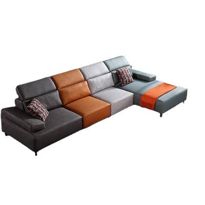 China Reclining custom living room sofa can be removed and washed fabric art L sofa in the corner of the sofa for sale