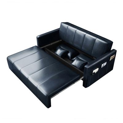 China Leather Sofa Bed Adjustable Folding Universal Sofa Bed Living Room Double (Full Size) Bed Recline Telescopic for sale