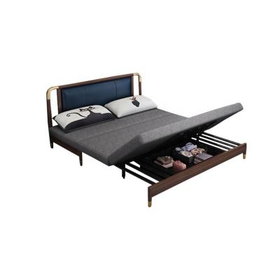 China Luxury Multifunctional Adjustable Foldable Sofa Bed Sofa Bed Solid Wood Sofa (Hight) Living Room Furniture for sale