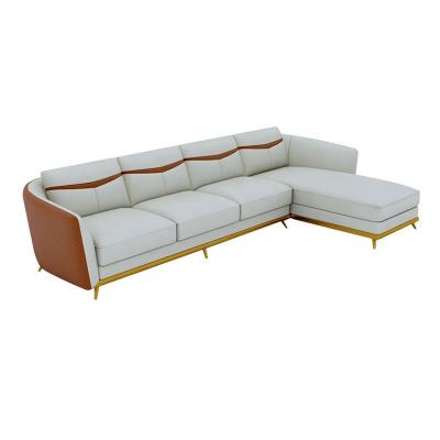 China Adjustable Light Living Room Furniture Modern Leather Sofa Living Room (Height) Sectional Sofa for sale