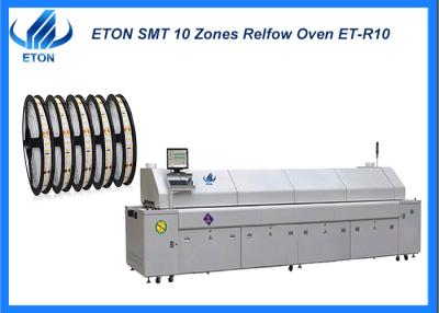 China 10 zones PCB 50-700mm SMT line reflow oven machine LED flexible strip soldering for sale