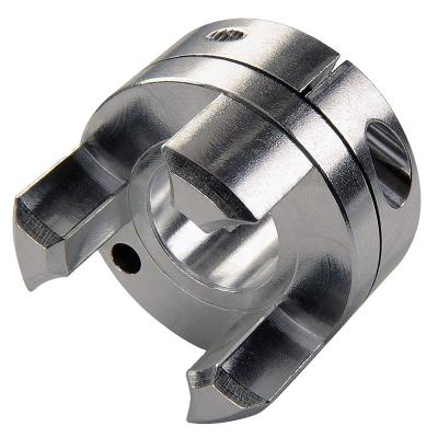 China CNC machined custom Aluminum 3/8 Jaw Coupling Hub Clamp With Keyway 1.625 OD 0.710 Length for sale