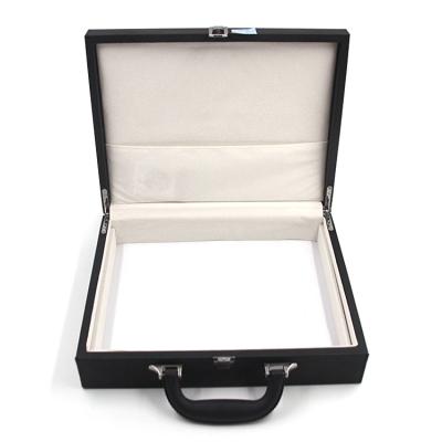 China Custom Leather PU Leather Packaging Box With Metal Lock Eva White PU Leather Box for sale