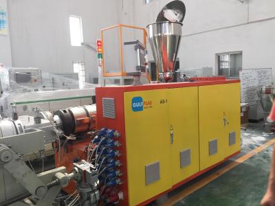 China 50mm~250mm  Highly Productive PVC Pipe Production Machine Line With Conical Double Screw Extruder for sale