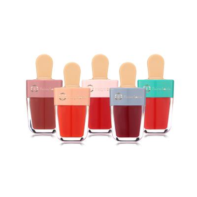 China New Arrival Waterproof Good Quality Pure Color Lip Gloss Ice Cream Package Moist Lip Gloss No Logo for sale