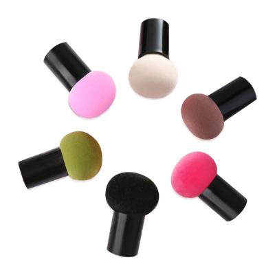 China Private Label Foundation Blender Silky Soft Sponges Dust Puff Mushroom Makeup Sponge With Handle Aplicador Cosmetic Sponges for sale