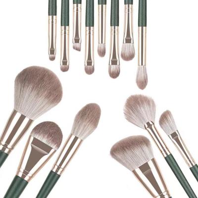 China Angular blush Japanese synthetic good quality factory wholesale cruelty free 14 pcs hair private label makeup brush free maquillaje for sale