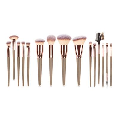 China Angular Blush Cosmetic Makeup Brushes Superb Soft Synthetic Hair Wooden Logo Personalized Beauty Face Brush Custom Set for sale