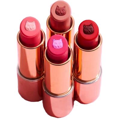 China New Sunscreen Vegan Special Colorful Cute Long Lasting Cat Matte Lip Stain Labial Luxury Stylish Lipstick for sale