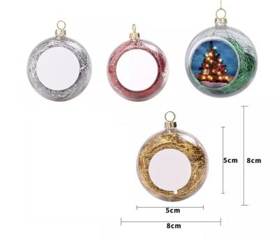 China Christmas Tree Decoration Ornaments Wholesale Indoor Christmas Tree Sublimation Ornament Tree Hanging Balls Plastic Balls For Decorations for sale