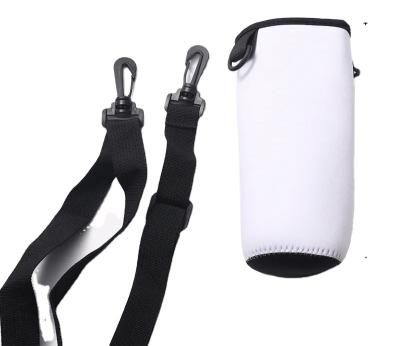 China Wholesale Sublimation Insulated Blank Insulated 20oz Neoprene Tumbler Tote Bottle Cooler Insulated Sleeve Holder With Shoulder Strap for sale