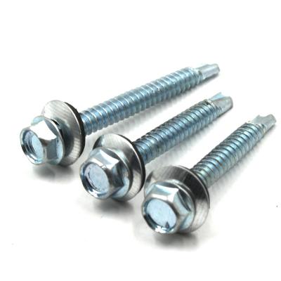 China Supply Cheap Hex Head Selfing Drill Screw Drilling Screws EPDM Washer China Steel Structure /roof Construction DIN Galvanized DB à venda