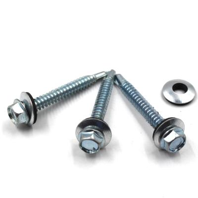 China hex head SDS Screw Self Drilling Screw with EPDM Rubber Washer Roofing Screw en venta