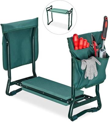 China Iron Pipe +EVA Cushion Deep Folding Garden Seat Bench Stool Bench Stool Garden Kneeling Kneeler with Handles for Gardening for sale