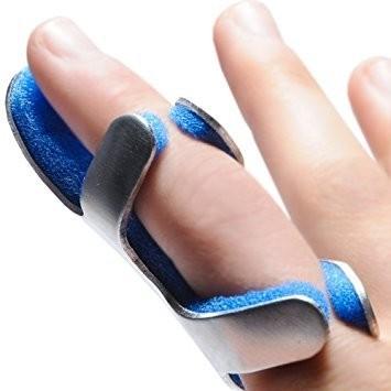 China Brace finger with foam frog finger splint blue color in S M L size for sale