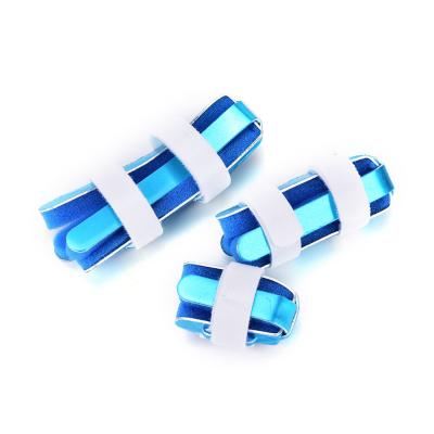 China Blue color finger support brace S M L size aluminum finger splint stable support for sale