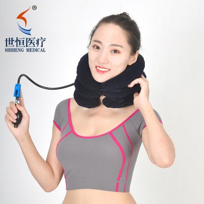 China Soft cervical collar inflatable half flannel neck support comfortable to wear for sale