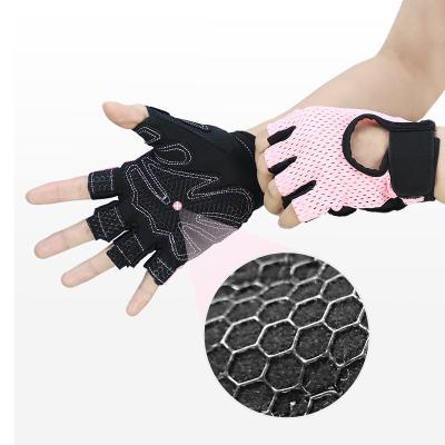 China Manufacturer customizable logo gym gloves breathable half finger fitness exercise weight lifting gloves for sale