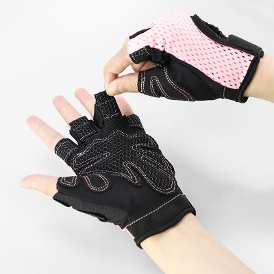 China Anti Slip Breathable Sports Workout Fitness Training Lifting Weight Gloves with Wrist Straps Gym Glove for sale