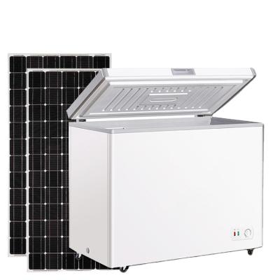 China Eco-friendly 80L 100L 158L 208L 268L 358L DC Solar Powered Fridge Freezer for sale