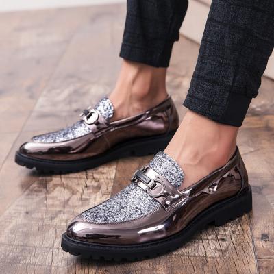 China Breathable Cross-border new large size men's shoes spring and summer British fashion set foot sequin shoes business dress shoes wholesale f for sale