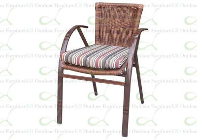 China Outdoor Dining Chairs Bamboo Liked Aluminum Outdoor Resin Wicker Chair for sale