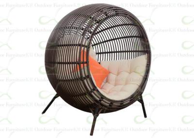 China Outdoor Rattan Chairs Round Lounge Chair for Patio Garden with Seat Cushion for sale