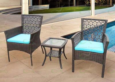 China Garden Patio Furniture 3-piece Rattan Outdoor Set wz Two Wicker Chairs for sale