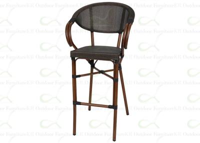 China Black Color Outdoor Bar Chairs Textilene Mesh Bar Stools for Patio for sale