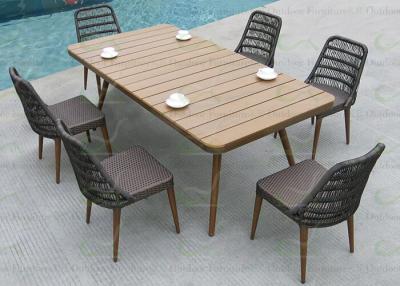 China Luxury Outdoor Dining Sets Patio Furniture with Poly Lumber Dining Table for sale