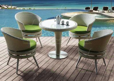 China Outdoor Swivel Chair Rattan Outdoor Dining Sets Table with #304 S/S Base for sale