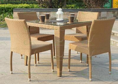 China Square Patio Dining Sets Garden Outdoor Rattan & Wicker Furniture Color Optional for sale