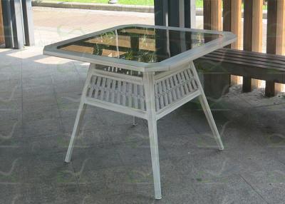 China Patio Dining Tables Aluminum Outdoor Table for Patio & Garden Sets Grey for sale