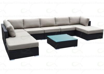 China Outdoor Sofa Furniture Modular Sofa Bed L-Shape Lounge Sets 9-pieces for Garden for sale