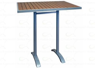 China Rectangle Outdoor Bar Tables 75 by 120 CM Aluminum Counter Height Patio Table for sale