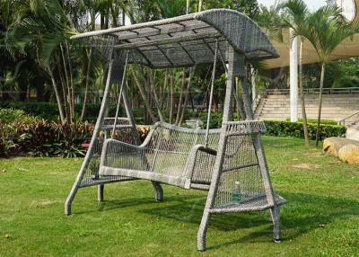 China Modern Outdoor Swing Chairs Garden Wicker Swing Seat Set Swinging Chair for sale