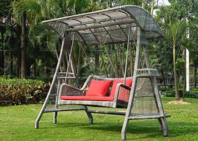 China Garden Furniture Outdoor Swing Chairs Patio Swing with Canopy Wicker Weaved for sale