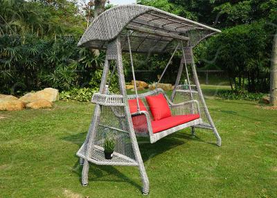 China Weather-resistant Outdoor Swing Chairs Wicker Swing Chairs with Cushion for sale