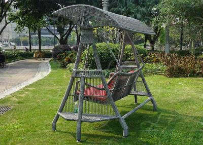 China Wicker Swing Chair Outdoor Hanging Chair Rattan Furniture in Grey Color for sale