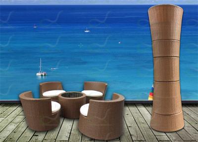 China Small Balcony Furniture 5-Piece Rattan Wicker Outside Patio Furniture Wholesale for sale