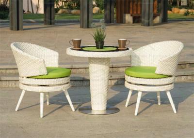 China Small Balcony Furniture Rattan Swivel Outdoor Chair with Patio Side Table for sale