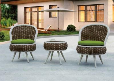 China Small Balcony Furniture Round Shape Aluminum Rattan Furniture for Outside for sale