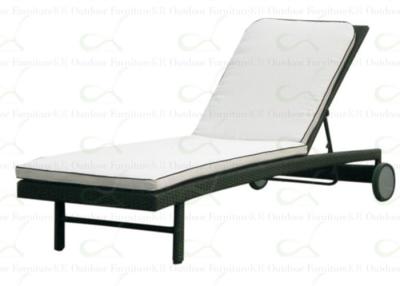 China Outdoor Chaise Lounges Pool Chaise Lounge with Wheels Wicker Furniture for sale