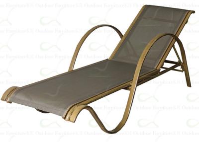 China Outdoor Chaise Lounges Stacking Sling Chaise Lounge Chairs for Commercial Outside for sale