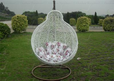 China Outdoor Hanging Chairs Pod Wicker Hanging Chair with Stand for Inside Outside for sale