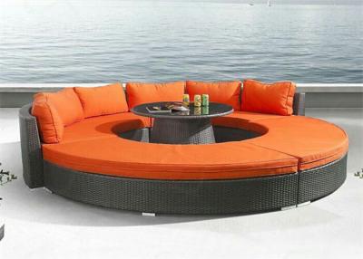 China Outdoor Sofa Furniture Round Shape Modular Sofa 5-Piece Set Seating Central Table for sale