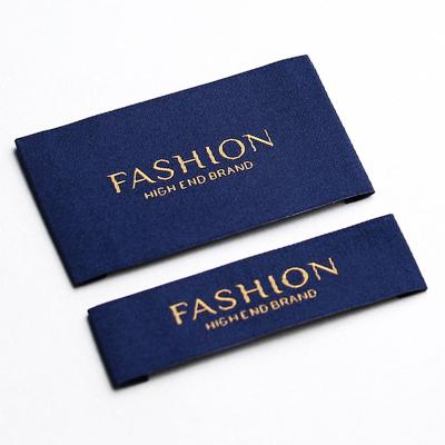 China Hot Sale Washable New Product Customized Garment Accessories Screen Satin Woven Apparel Labels For Clothes Hat Shoes for sale